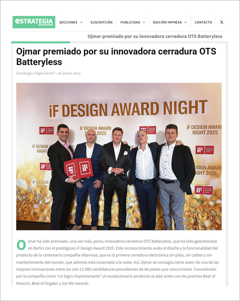 Noticia de Ojmar Estrategia Empresarial